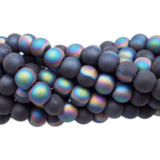 Ematite tonda opaca riflessi multicolor 6 mm filo Ematite tonda opaca riflessi multicolor 6 mm filo
