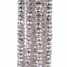Rondelle sfaccettate ematite argento 6x2 mm foro 2.5 mm pacco 20 pezzi