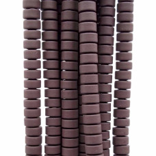 Ematite rondelle rivestite opacizzate 4x2.4 mm marroni filo da 40 cm