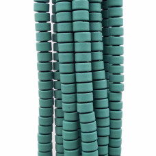 Ematite rondelle rivestite opacizzate 4x2.4 mm verdi militare filo da 40 cm