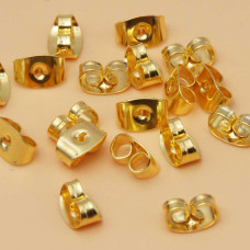 Farfalline per orecchini colore oro 6 mm 50 pz