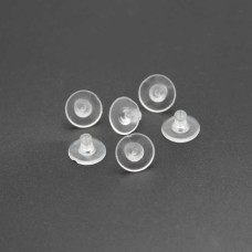 Stoppini per orecchini in silicone 10 mm conf. 50 pz