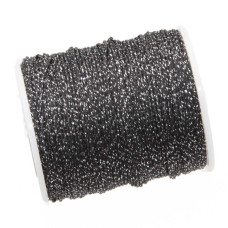 Filo poliestere colorato nero e argento 0.6 mm rotolo 18 mt