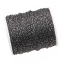 Filo poliestere colorato nero e argento 0.6 mm rotolo 18 mt