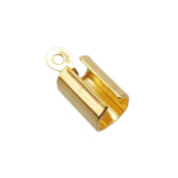 Finale ottone placcato oro lucido 10 mm foro 4.5 mm pacco 20 pz