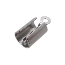 Finali color rodio 13x7 mm foro 6 mm 20 pz