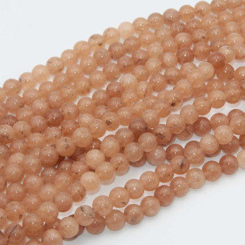 Giada coreana arancio tonda liscia 8 mm filo 40 cm