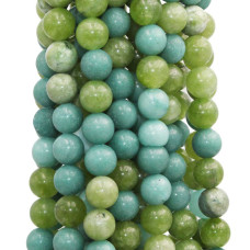 Giada coreana mista tonda liscia 10 mm filo 40 cm Giada coreana mista tonda liscia 10 mm filo 40 cm