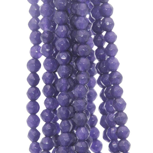 Giada coreana viola tonda sfac.4 mm filo 40 cm