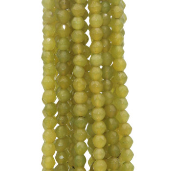 Giada oliva tonda sfac.4 mm filo 40 cm