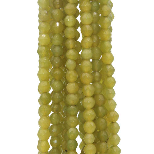 Giada oliva tonda sfac.4 mm filo 40 cm