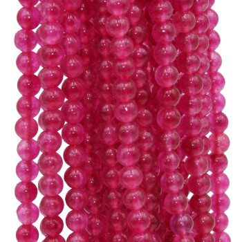 Giada rubino tonda liscia 4 mm filo 40 cm