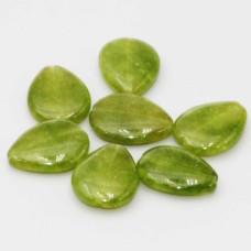 Gocce giada verde 19x14 mm liscia conf. 2 pz Gocce giada verde 19x14 mm liscia conf. 2 pz