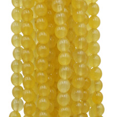 Giada gialla tonda liscia 6 mm filo 40 cm