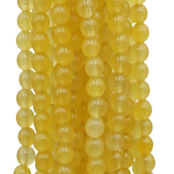 Giada gialla tonda liscia 6 mm filo 40 cm