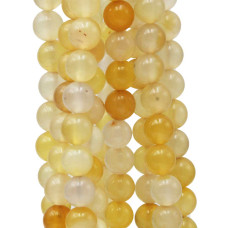 Giada gialla tonda liscia 10 mm filo 40 cm 
