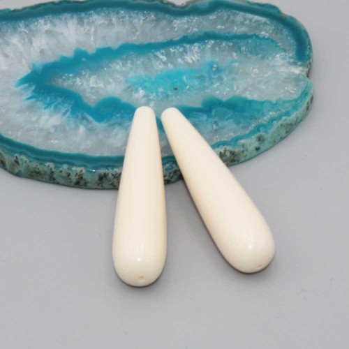 Gocce avorio sint. lisce 40xx10 mm conf. 2 pz