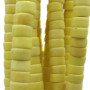 Perline Heishi Vetro rondelle 4.5x2.5 mm gialle filo 40 cm
