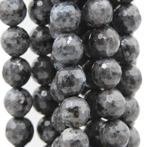 Labradorite nero larichite tonda sfac. 12 mm pacco 10 pz