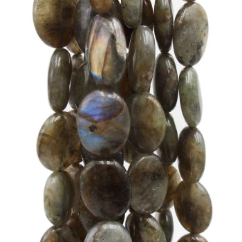 Labradorite ovale semi grezza liscia 20x15 mm filo 20 pz