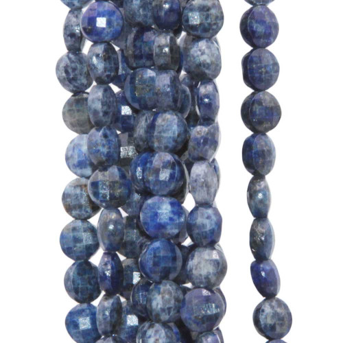 Pietre Dure diamond cut Lapislazzuli disco sfac. 4 mm filo 40 cm