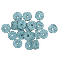 Lava gettone celeste 15x6 mm conf. da 10 pz Lava gettone celeste 15x6 mm conf. da 10 pz