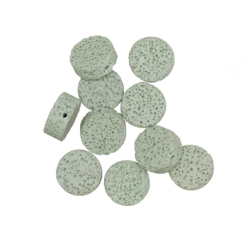 Lava gettone verde 15x6 mm conf. 10 pz