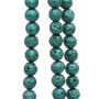 Perline lava metallizzata verde 8 mm conf. 10 pz