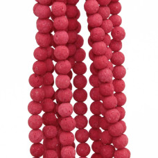 Perline lava tonda rosa antico 6 mm filo 40 cm