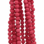 Perline lava tonda rosa antico 6 mm filo 40 cm