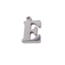 10 pezzi Charms lettera E in acciaio 10.5 mm 10 pezzi Charms lettera E in acciaio 10.5 mm