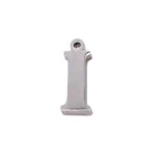 10 pezzi Charms lettera I in acciaio 10.5 mm