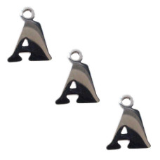 Letterina A in acciaio 6 mm pacco 5 pezzi