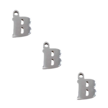 Letterina B in acciaio 6 mm pacco 5 pezzi