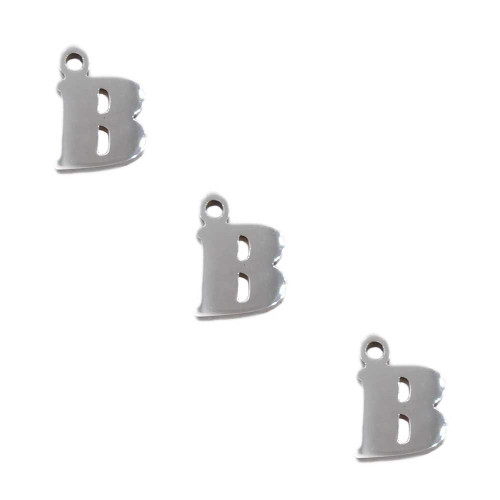 Letterina B in acciaio 6 mm pacco 5 pezzi
