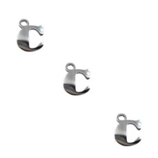 Letterina C in acciaio 6 mm pacco 5 pezzi Letterina C in acciaio 6 mm pacco 5 pezzi