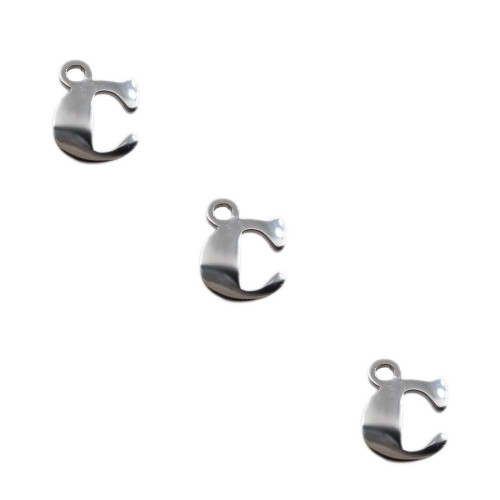 Letterina C in acciaio 6 mm pacco 5 pezzi