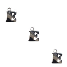 Letterina e in acciaio 6 mm pacco 5 pezzi