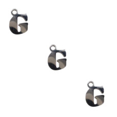 Letterina g in acciaio 6 mm pacco 5 pezzi