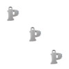 Letterina p in acciaio 6 mm pacco 5 pezzi