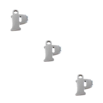 Letterina p in acciaio 6 mm pacco 5 pezzi