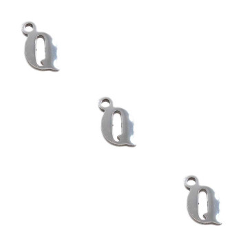 Letterina q in acciaio 6 mm pacco 5 pezzi