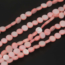 Madreperla gettone rosa 7 mm filo 40 cm Madreperla gettone rosa 7 mm filo 40 cm