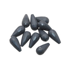 Madrepora grigia gocce sfac. 21.5x10 mm conf. 2 pz