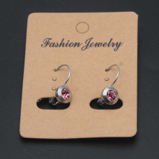 Monachelle in acciaio con strass rosa pacco 2 pz