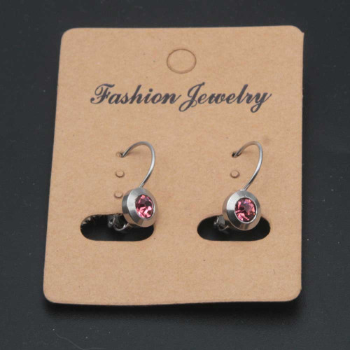 Monachelle in acciaio con strass rosa pacco 2 pz