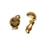 Orecchini a clips oro in ottone lobo 10 mm conf. 2 pz