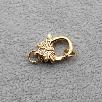 Moschettone ottone placcato oro 18 mm farfalla 1 pz