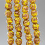 Perline di murano tonde gialle 10 mm filo 40 cm