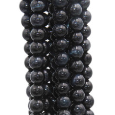 Occhio di tigre tondo liscio nero 4 mm filo 40 cm